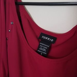 Torrid Burgundy Dress Blouse